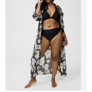 Torrid floral printed boho long sleeve ‎ kimono Cover up Dress Womens 2 NWT